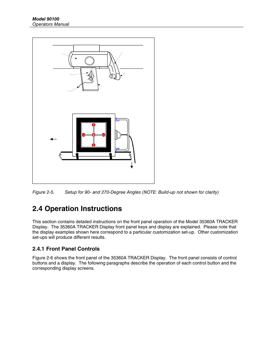 4 operation instructions, 1 front panel controls | Fluke TRACKERTM 90100 User Manual | Page 18 / 60
