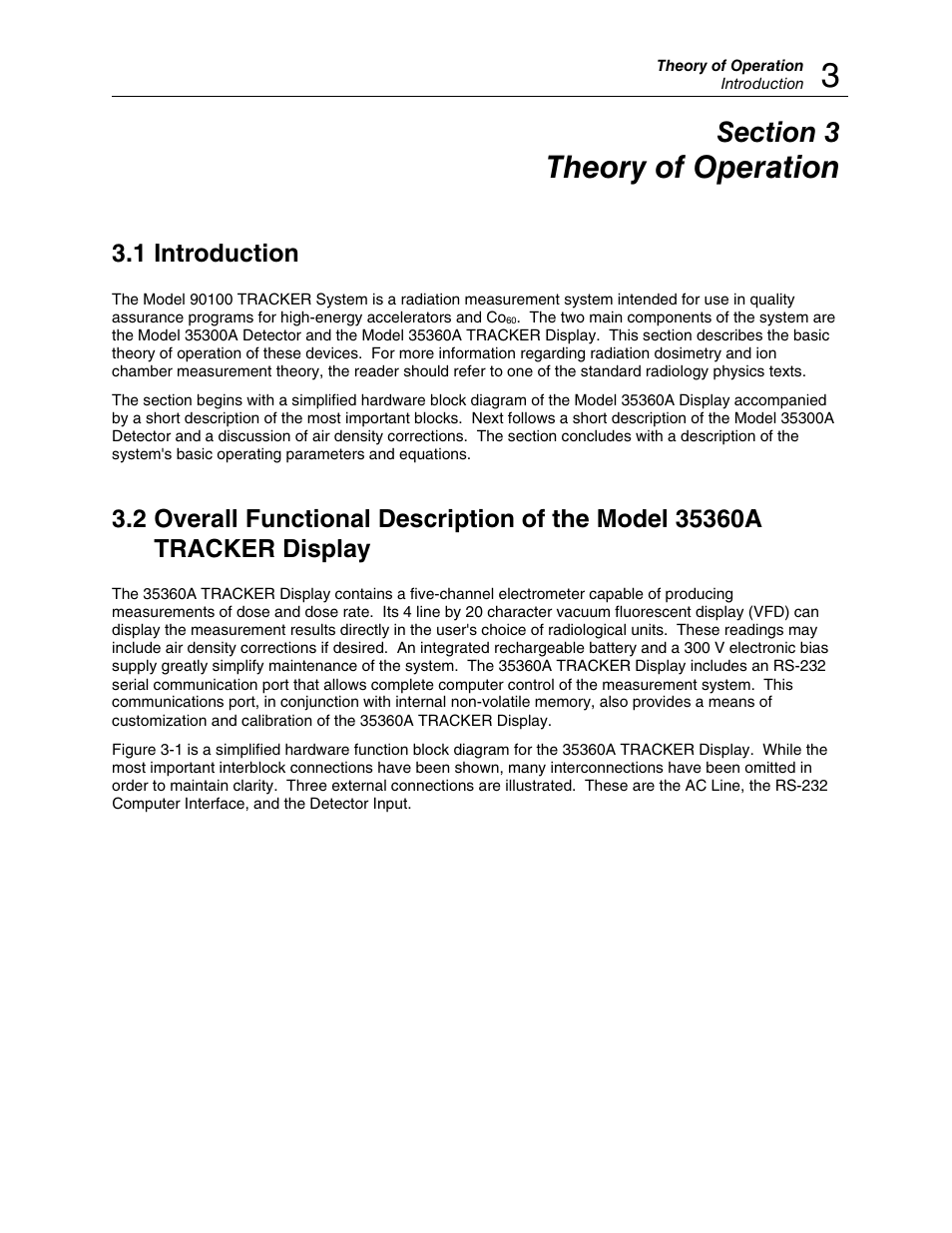 Theory of operation, 1 introduction | Fluke TRACKERTM 90100 User Manual | Page 29 / 60