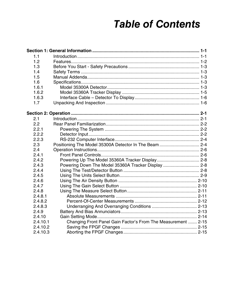 Fluke TRACKERTM 90100 User Manual | Page 3 / 60