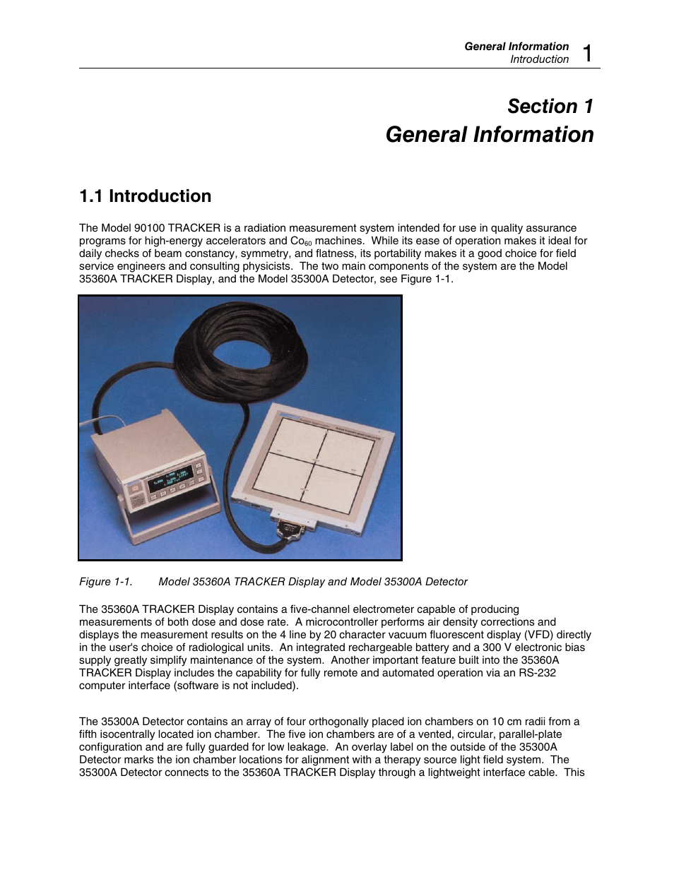 Section 1, General information, 1 introduction | Fluke TRACKERTM 90100 User Manual | Page 5 / 60