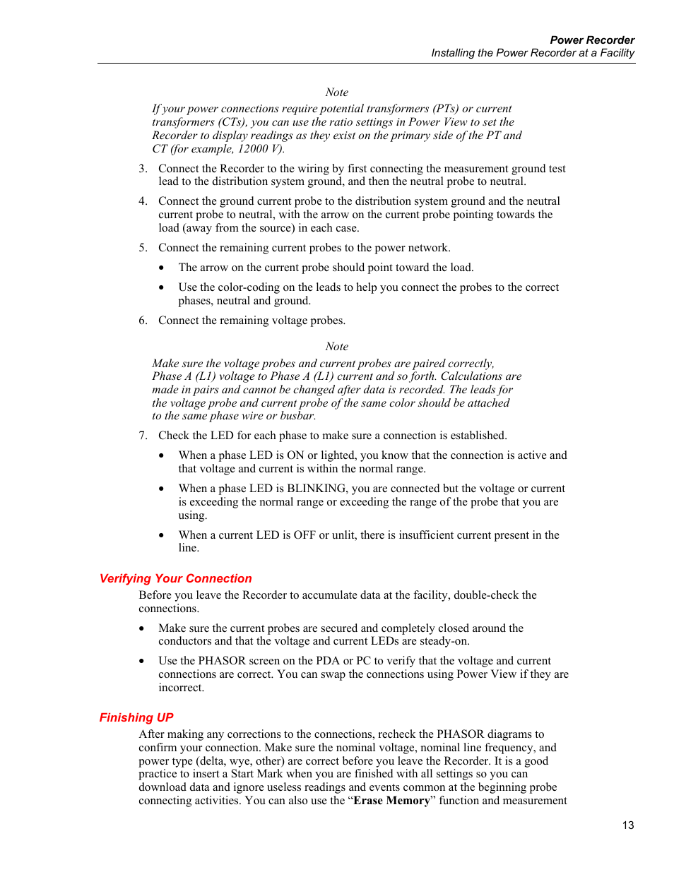 Verifying your connection, Finishing up | Fluke 1750 User Manual | Page 21 / 60