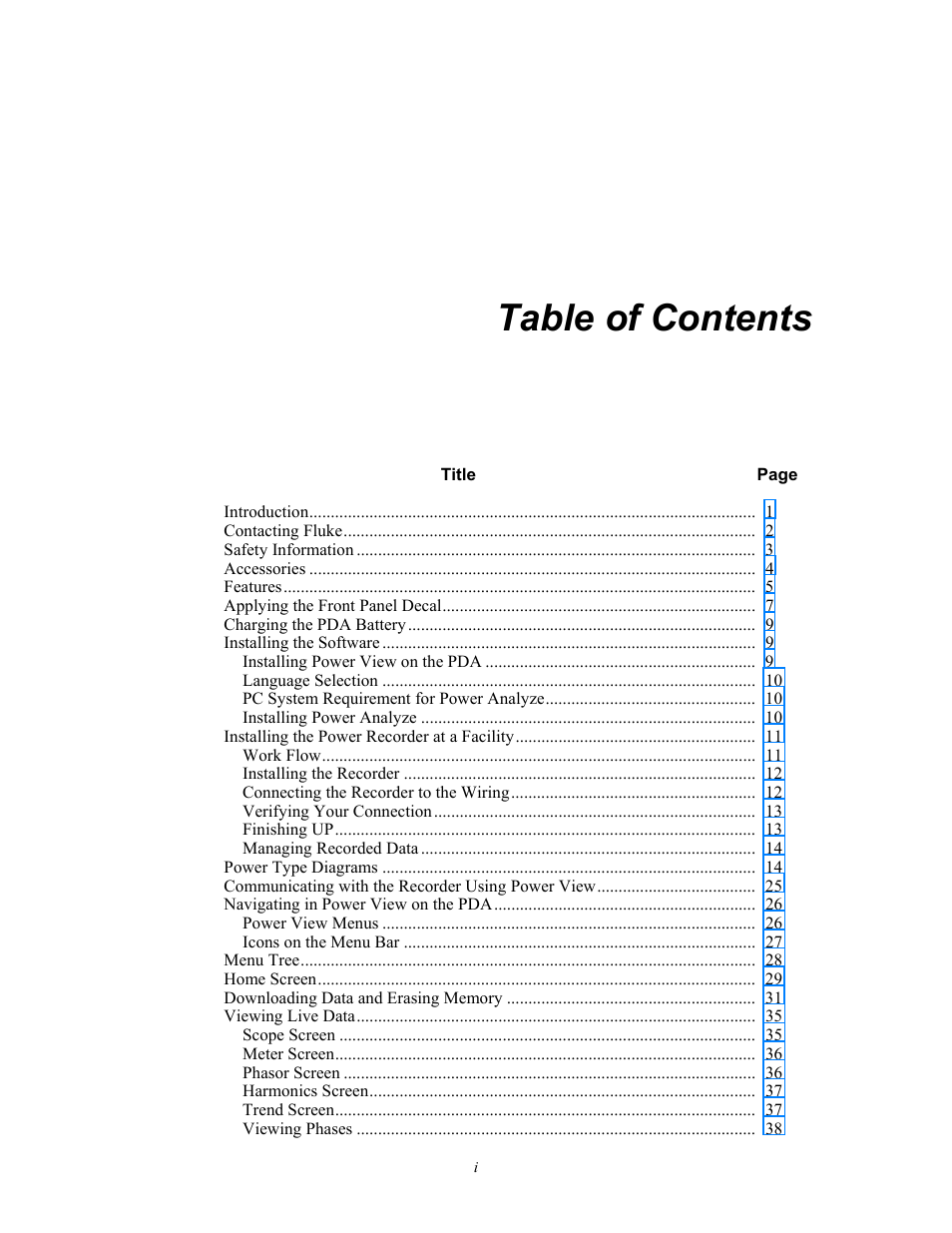 Fluke 1750 User Manual | Page 3 / 60