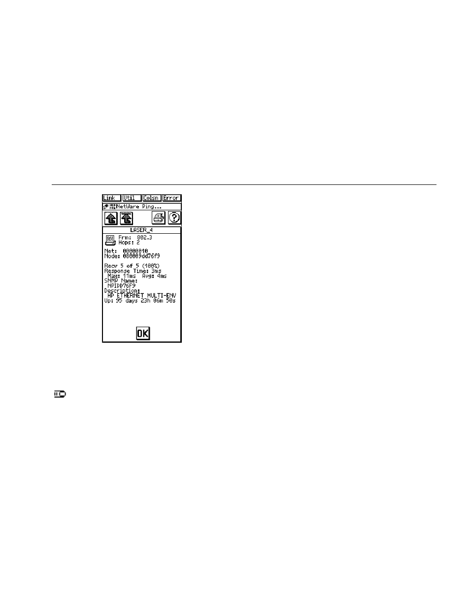 Netware print server list, Tcp/ip devices display | Fluke Series II User Manual | Page 26 / 127