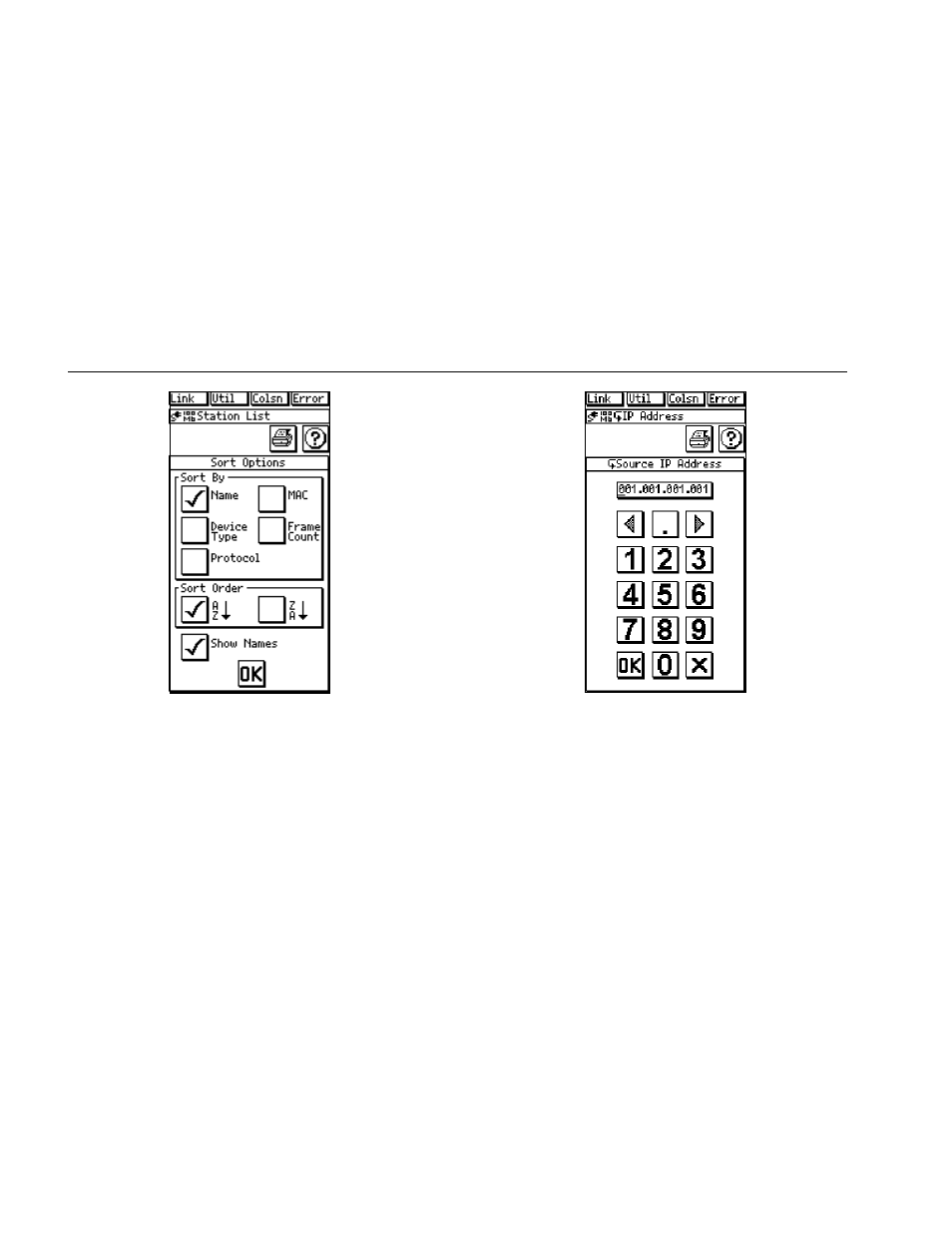 Address entry keypad | Fluke Series II User Manual | Page 31 / 127