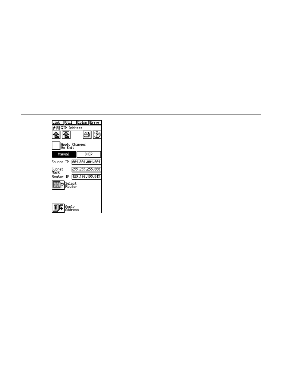Manually entering addresses | Fluke Series II User Manual | Page 33 / 127