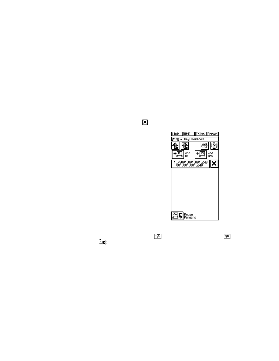 Key device ping | Fluke Series II User Manual | Page 77 / 127