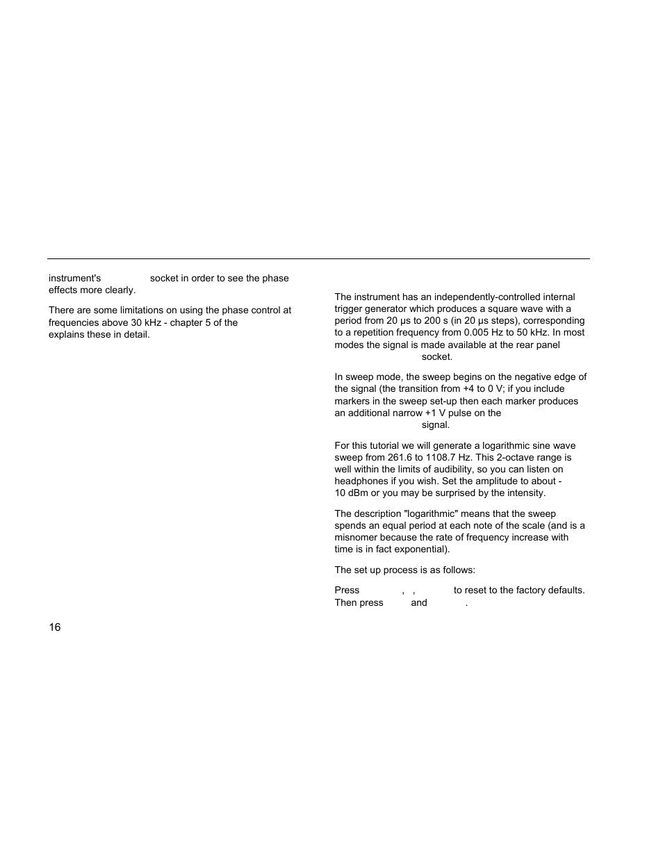 Generating swept signals | Fluke DDS Function Generator 271 User Manual | Page 26 / 34