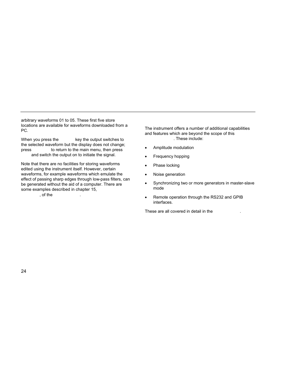 Other functions and waveforms | Fluke DDS Function Generator 271 User Manual | Page 34 / 34