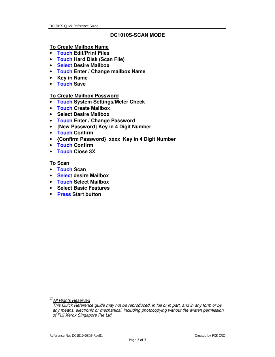 Fujix AUDITRON DC1010S User Manual | Page 3 / 3