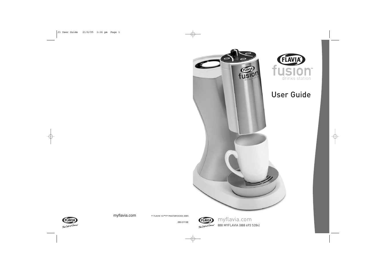 FLAVIA Beverage Systems Flavia Coffeemaker User Manual | 10 pages