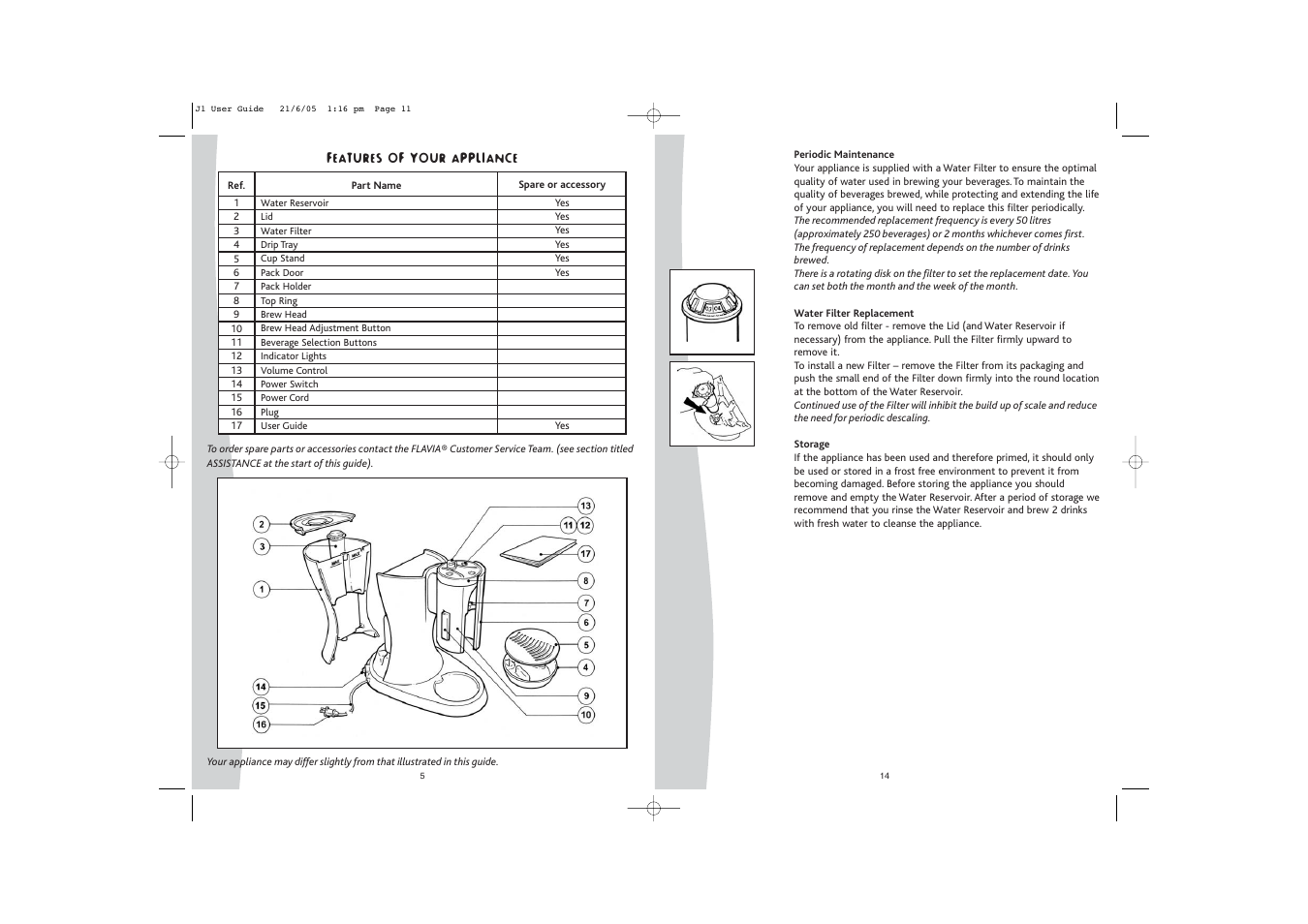 FLAVIA Beverage Systems Flavia Coffeemaker User Manual | Page 6 / 10