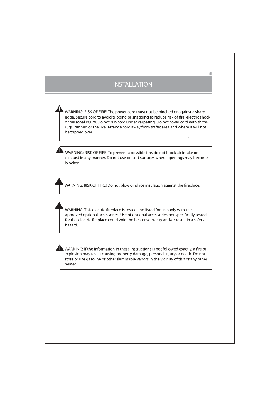 Installation | Firesense BLT-999W-1 User Manual | Page 11 / 18