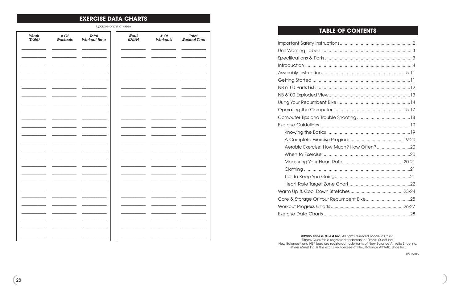 Fitness Quest 5K 6100 User Manual | Page 2 / 15