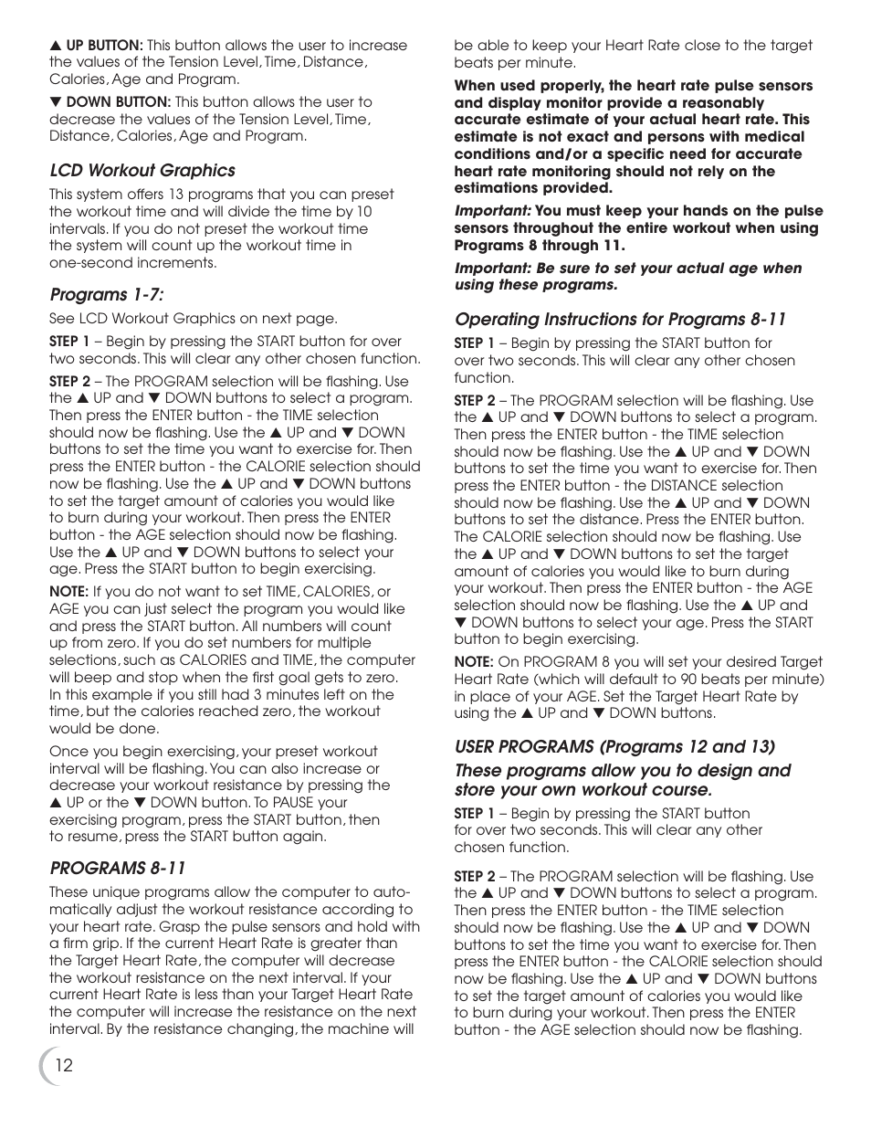 Fitness Quest 7.0r User Manual | Page 13 / 26