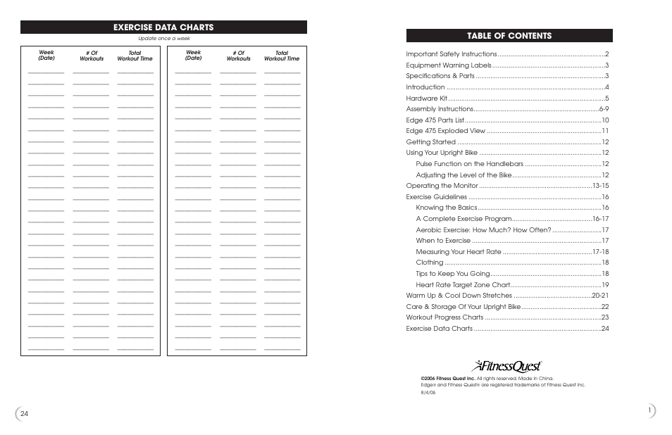 Fitness Quest 475u User Manual | Page 2 / 13