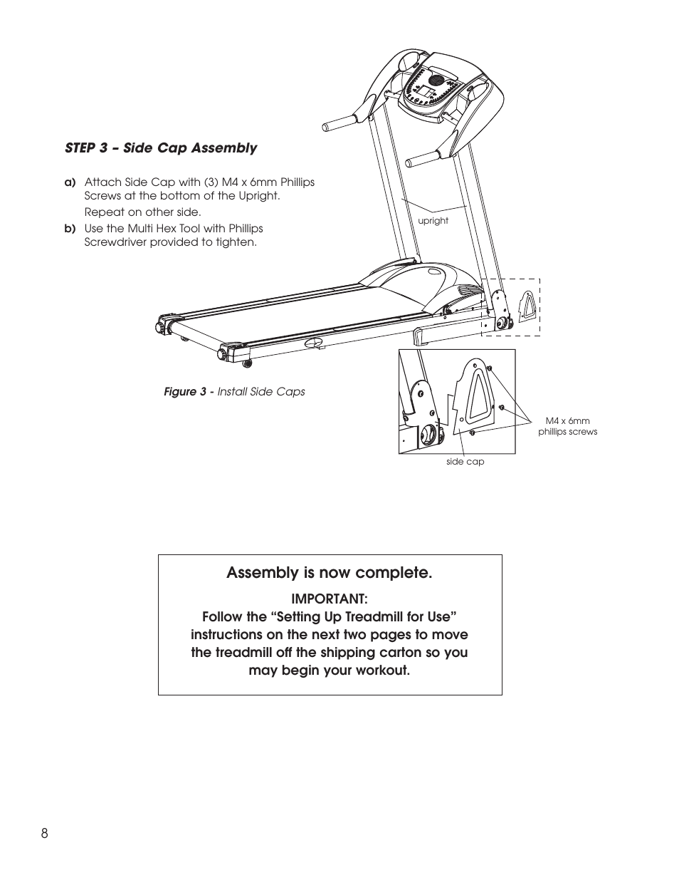 Assembly is now complete | Fitness Quest 1400 User Manual | Page 9 / 35
