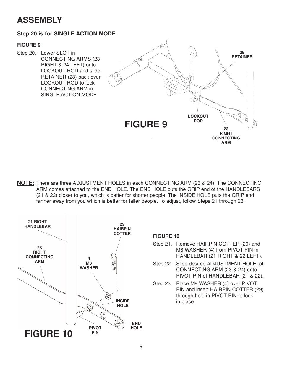 Figure 9, Figure 10, Assembly | Fitness Quest 386da User Manual | Page 9 / 18