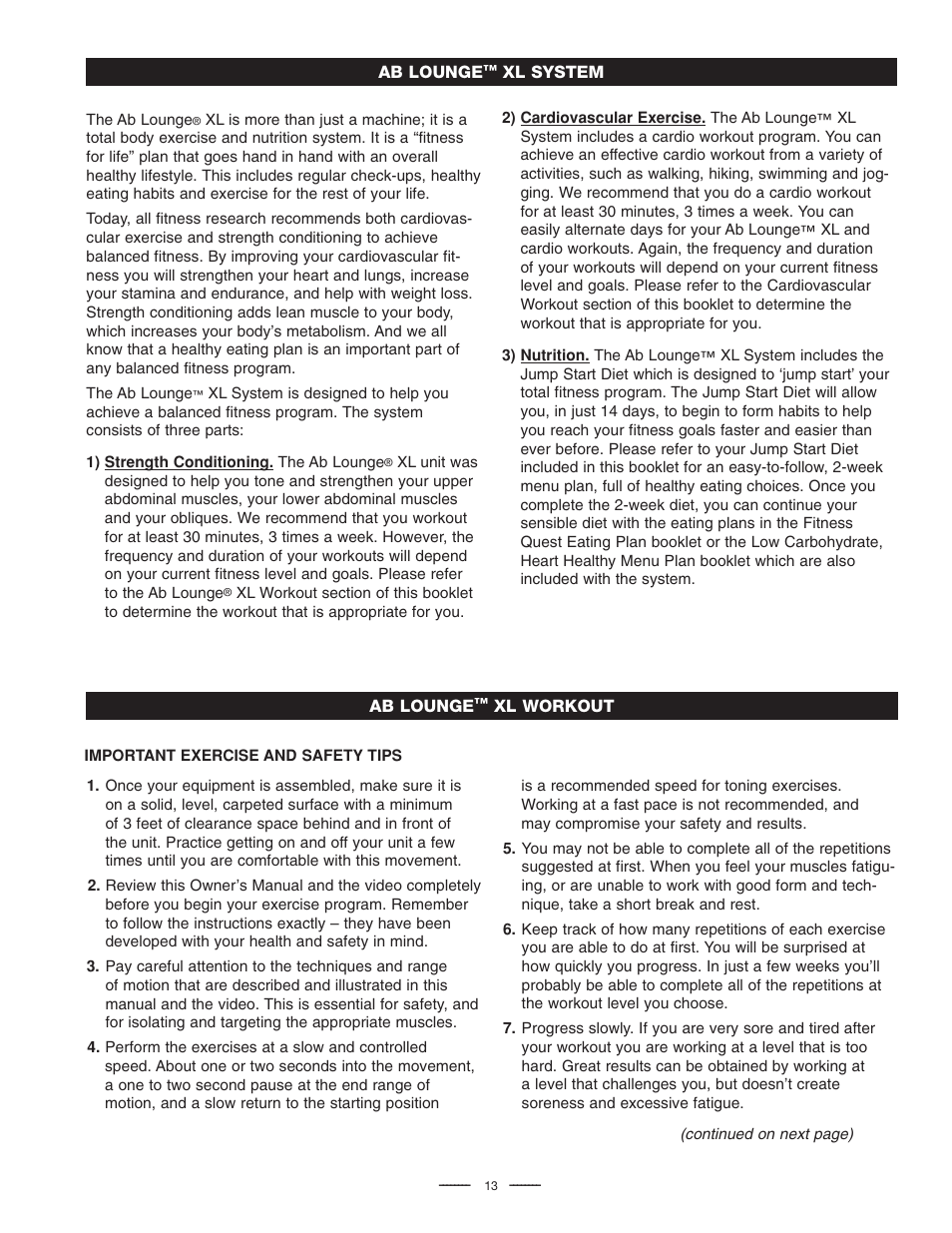 Fitness Quest Quest Ab Lounge XL System User Manual | Page 15 / 31