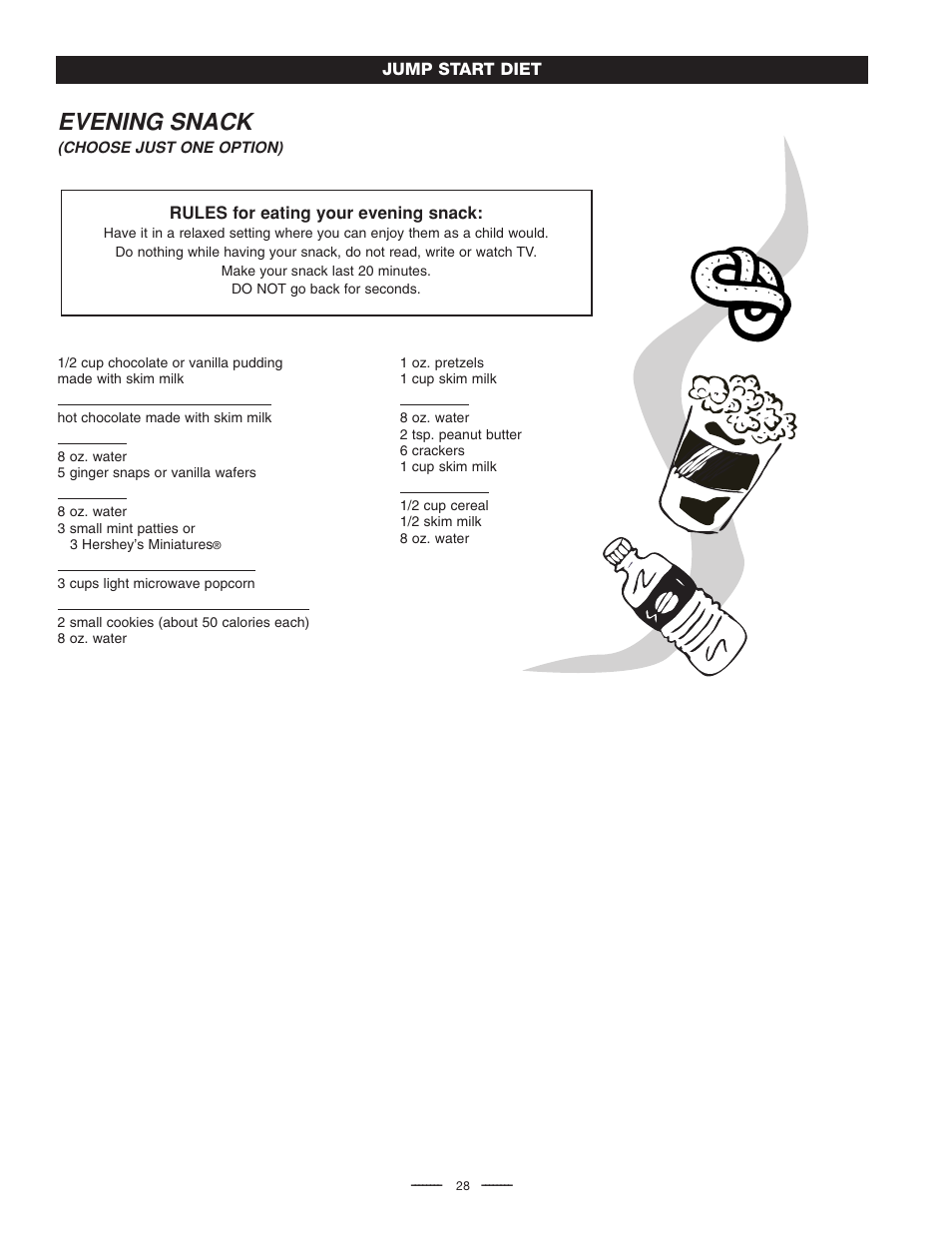 Evening snack | Fitness Quest Quest Ab Lounge XL System User Manual | Page 29 / 31