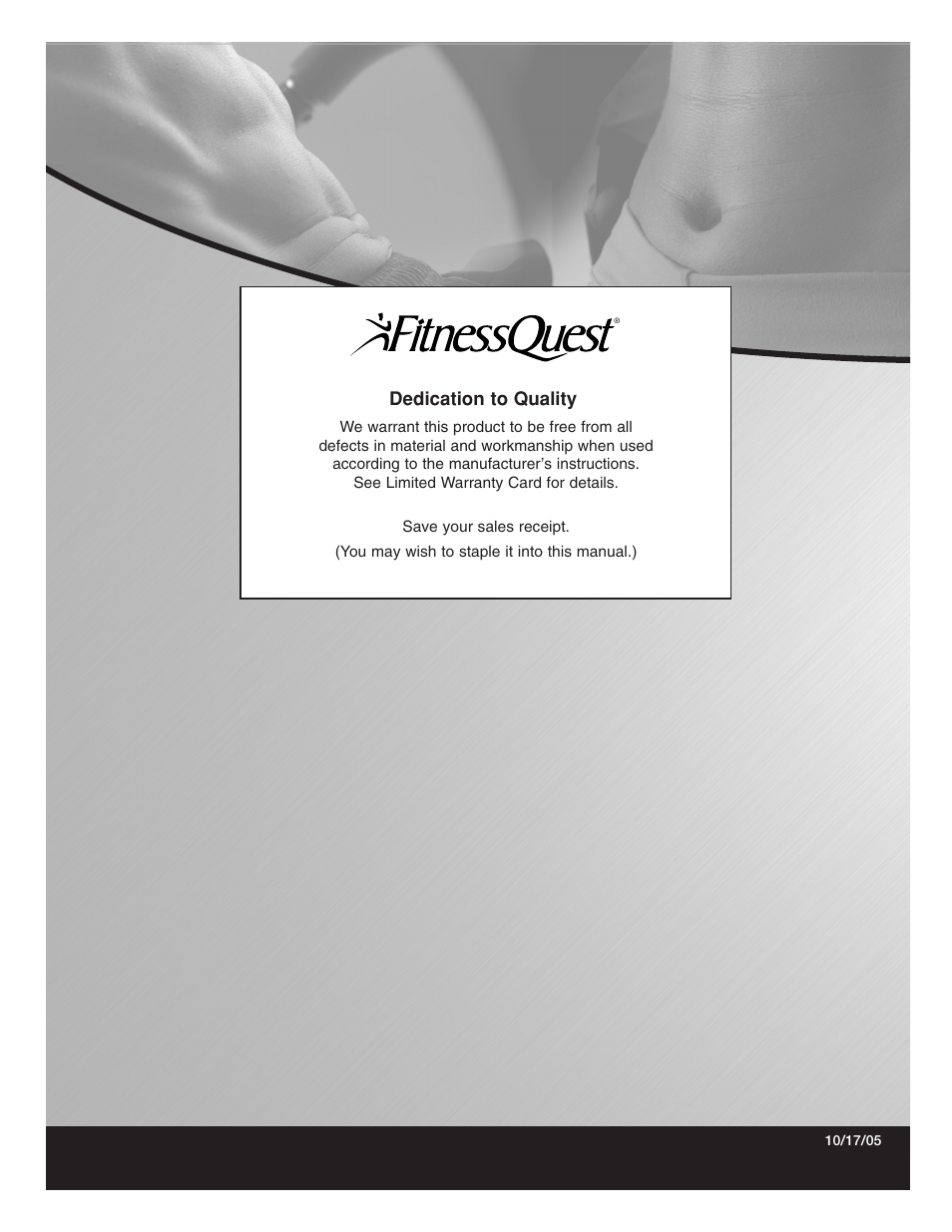 Dedication to quality | Fitness Quest Quest Ab Lounge XL System User Manual | Page 31 / 31