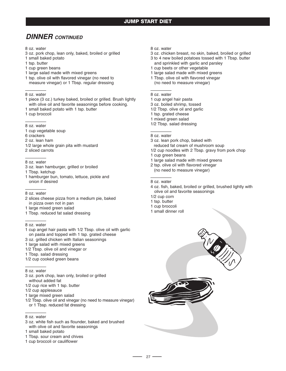Dinner | Fitness Quest Quest Ab Lounge XL System User Manual | Page 4 / 31