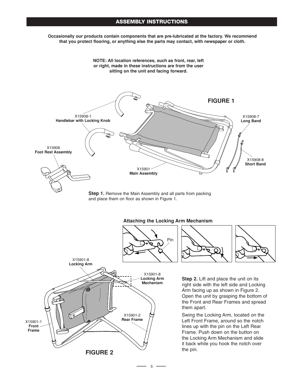 Figure 2, Figure 1, Assembly instructions | Fitness Quest Quest Ab Lounge XL System User Manual | Page 7 / 31