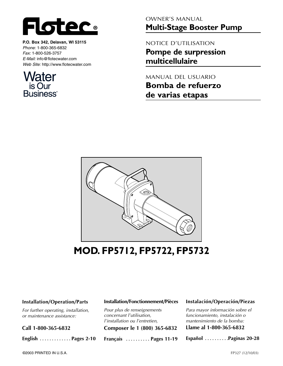 Flotec FP5722 User Manual | 28 pages