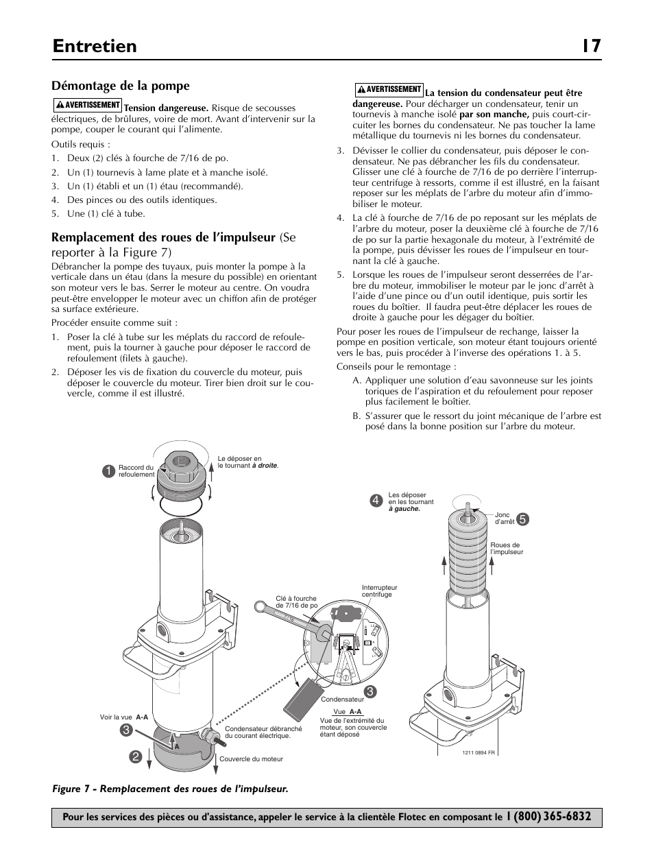 Entretien 17 | Flotec FP5722 User Manual | Page 17 / 28