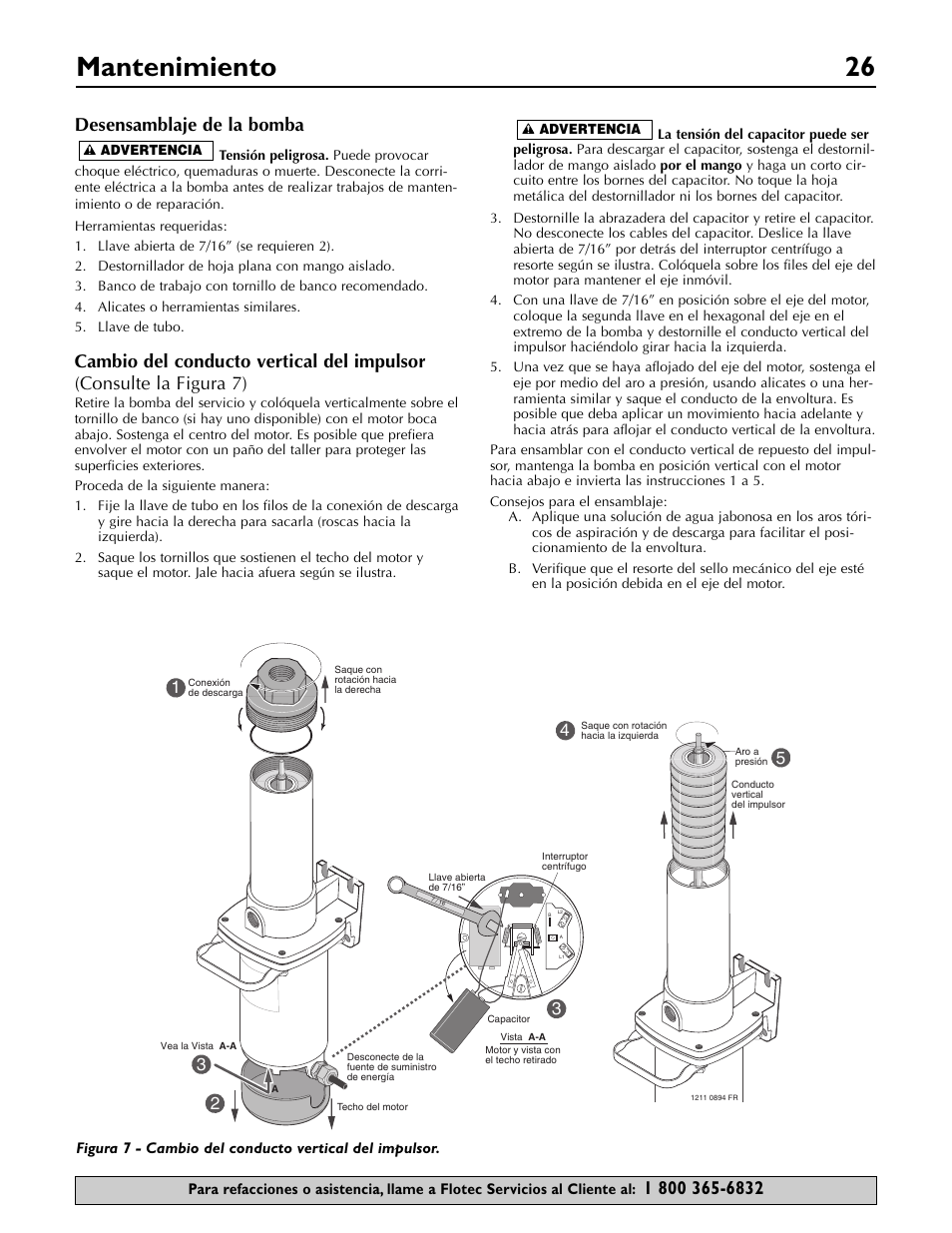 Mantenimiento 26 | Flotec FP5722 User Manual | Page 26 / 28