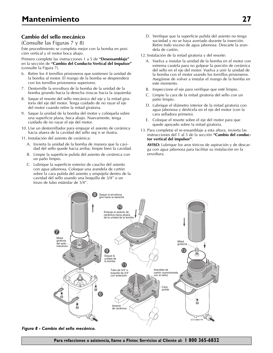 Mantenimiento 27 | Flotec FP5722 User Manual | Page 27 / 28