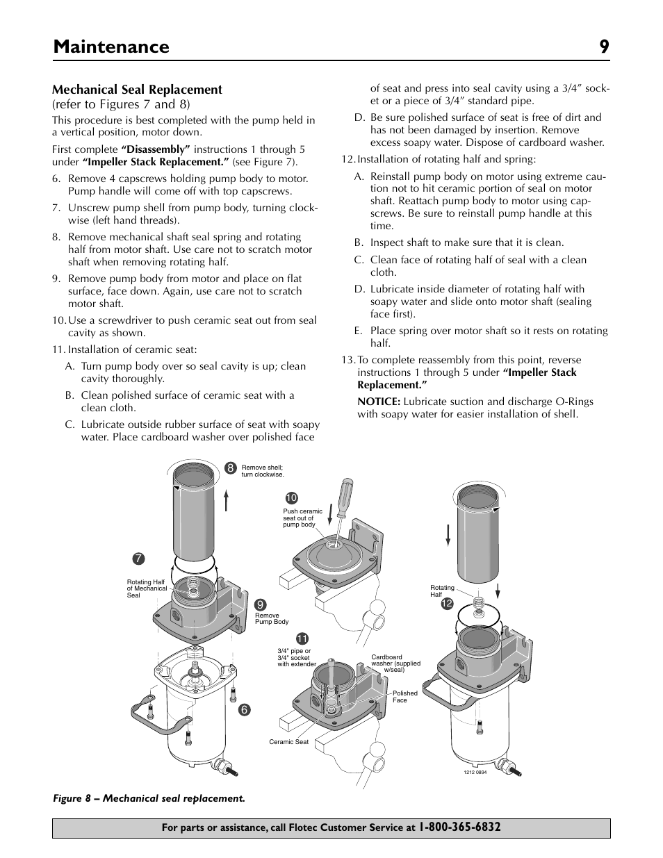 Maintenance 9 | Flotec FP5722 User Manual | Page 9 / 28
