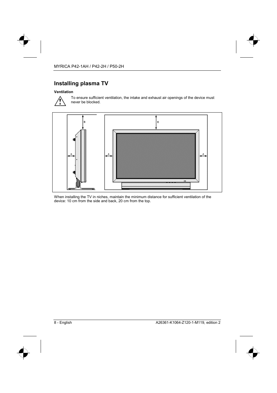 Installing plasma tv | Fujitsu Siemens Computers P42-1AH User Manual | Page 10 / 44