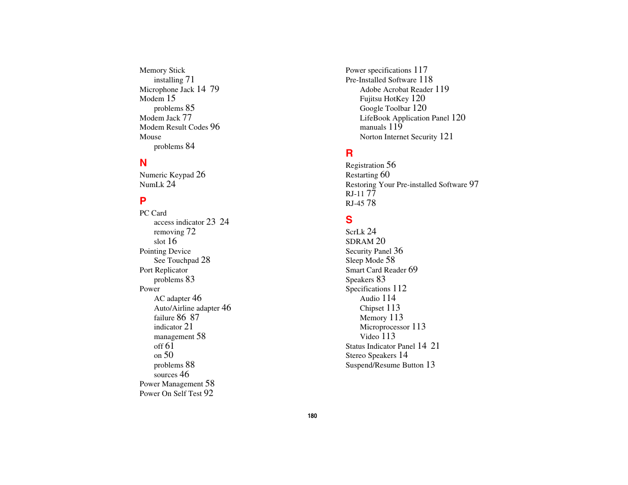 Fujitsu Siemens Computers Fujitsu LifeBook B6230 notebook User Manual | Page 185 / 186