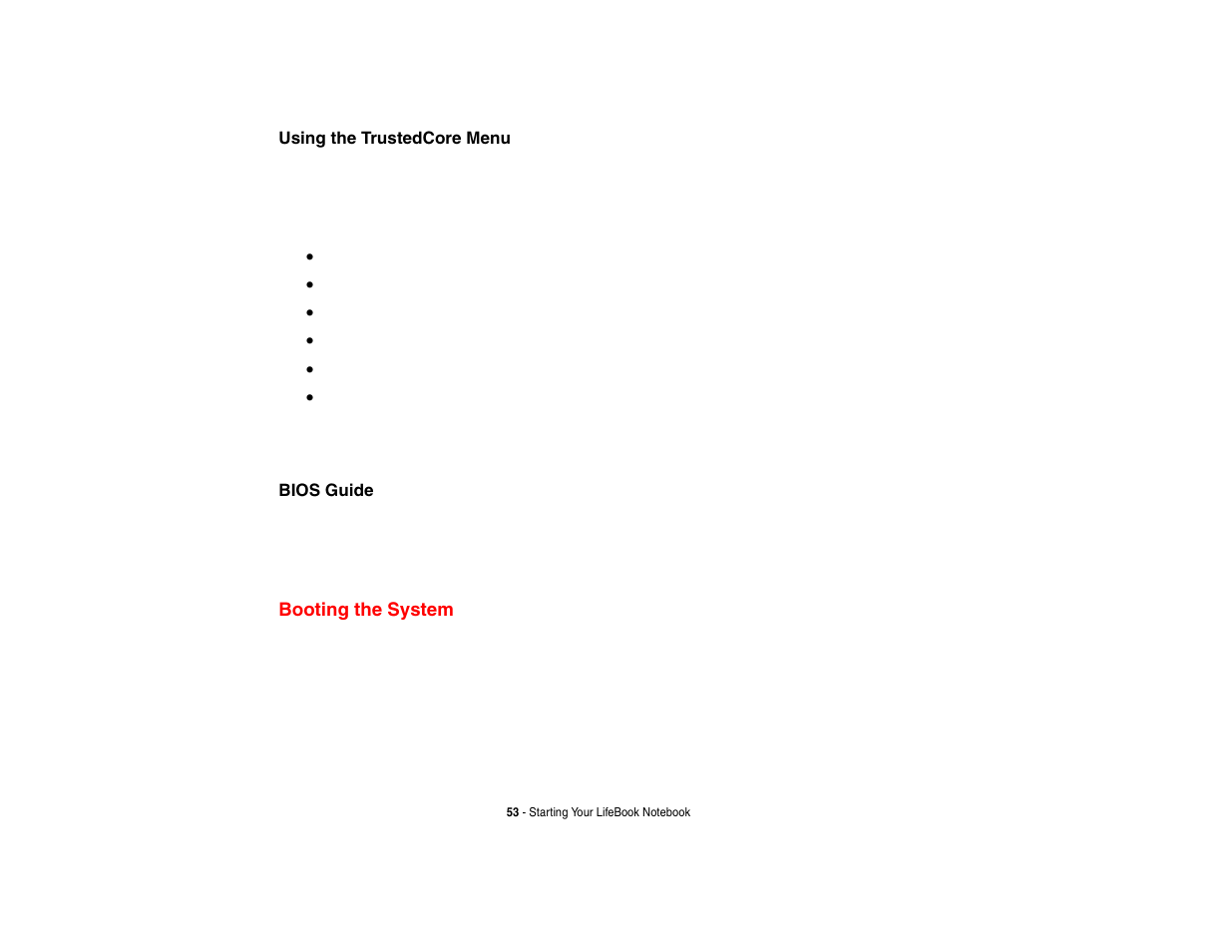 Booting the system | Fujitsu Siemens Computers Fujitsu LifeBook B6230 notebook User Manual | Page 58 / 186
