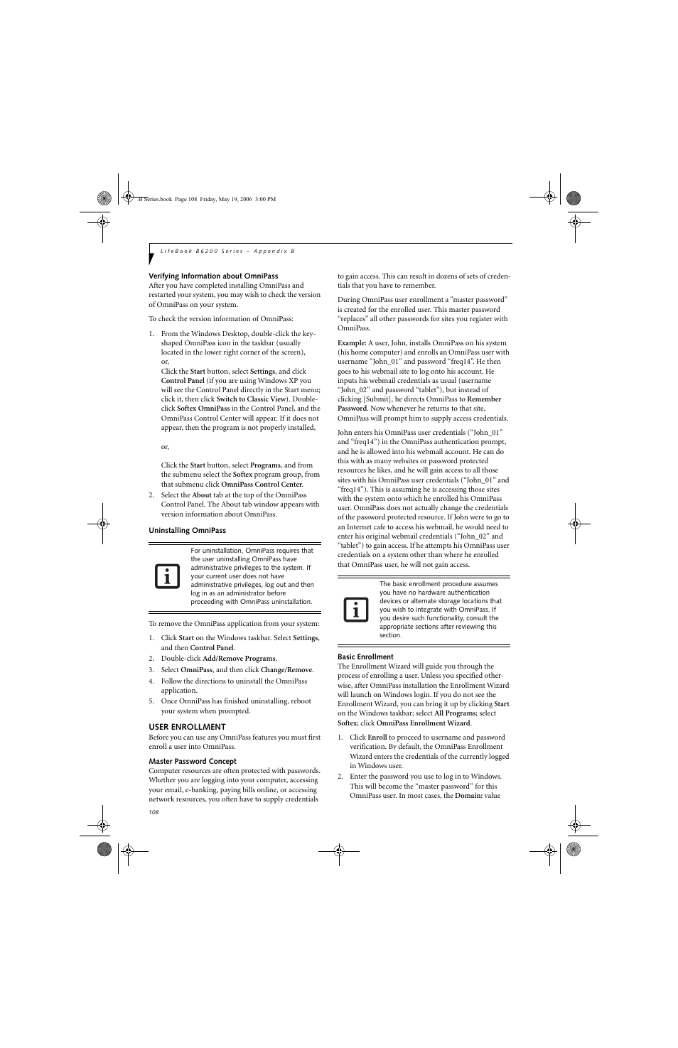 Fujitsu Siemens Computers LifeBook B6210 User Manual | Page 116 / 128