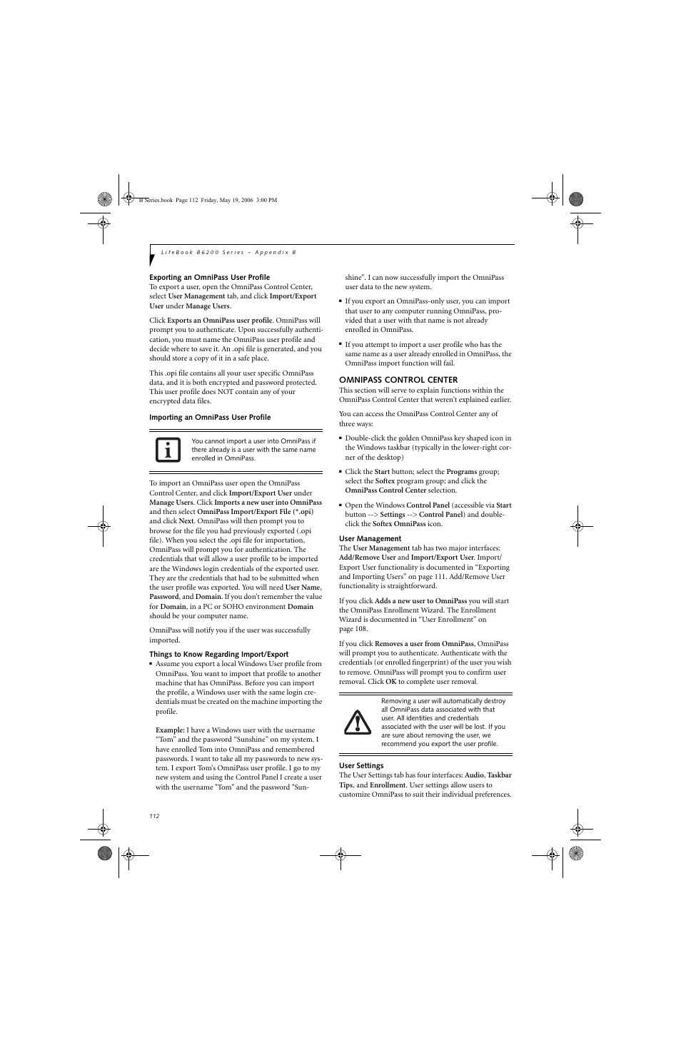 Fujitsu Siemens Computers LifeBook B6210 User Manual | Page 120 / 128