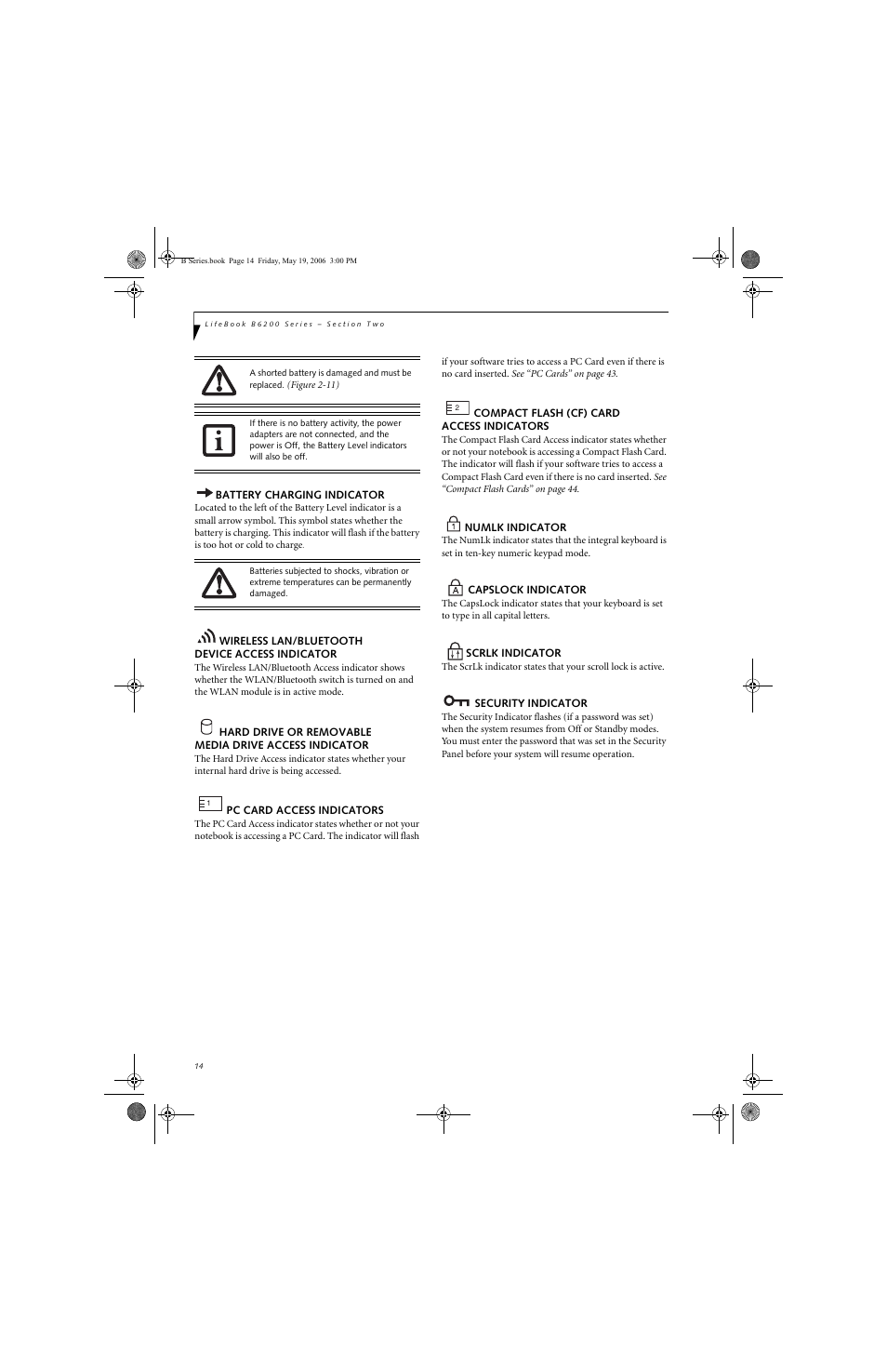 Fujitsu Siemens Computers LifeBook B6210 User Manual | Page 22 / 128