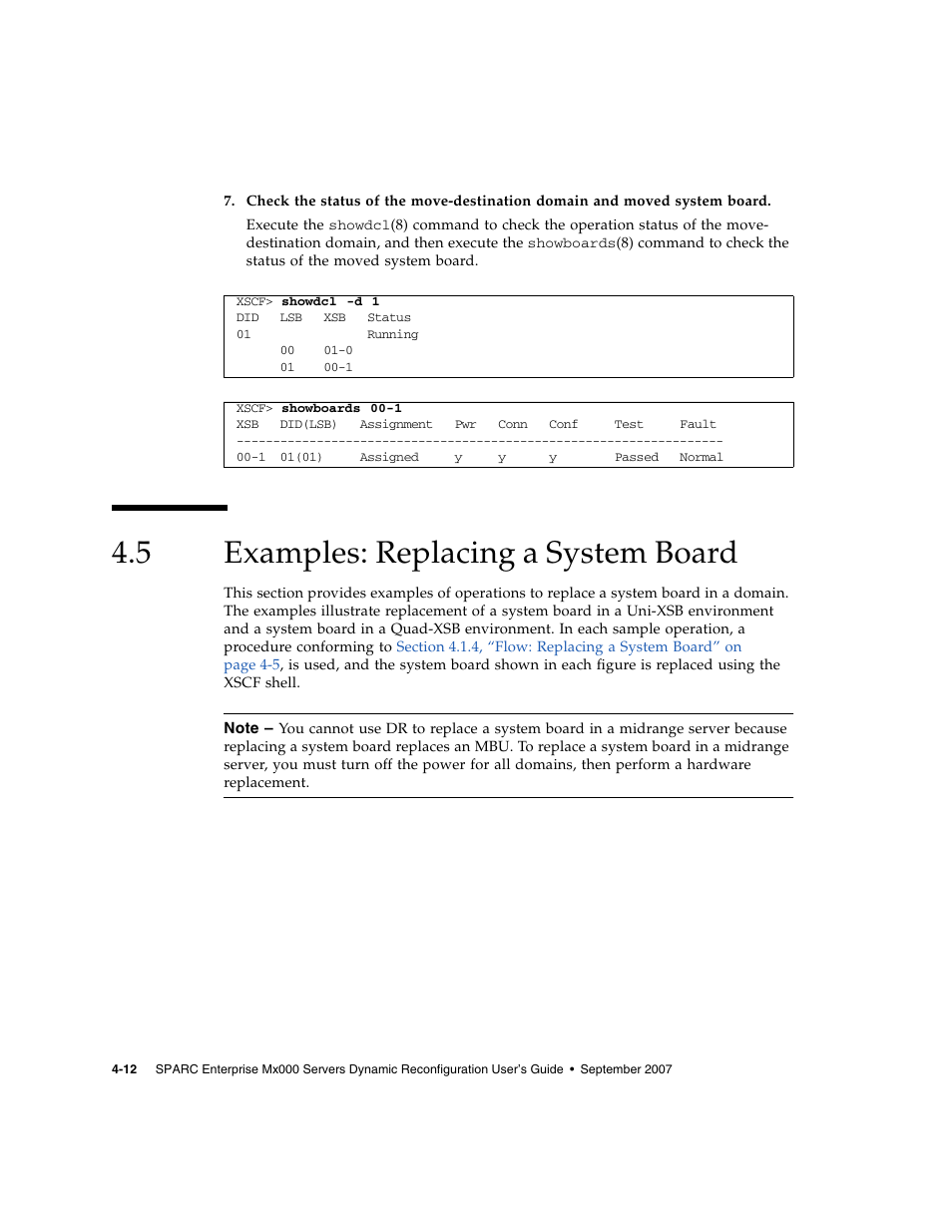 5 examples: replacing a system board, Examples: replacing a system board | Fujitsu Siemens Computers SPARC Enterprise M8000 User Manual | Page 102 / 162