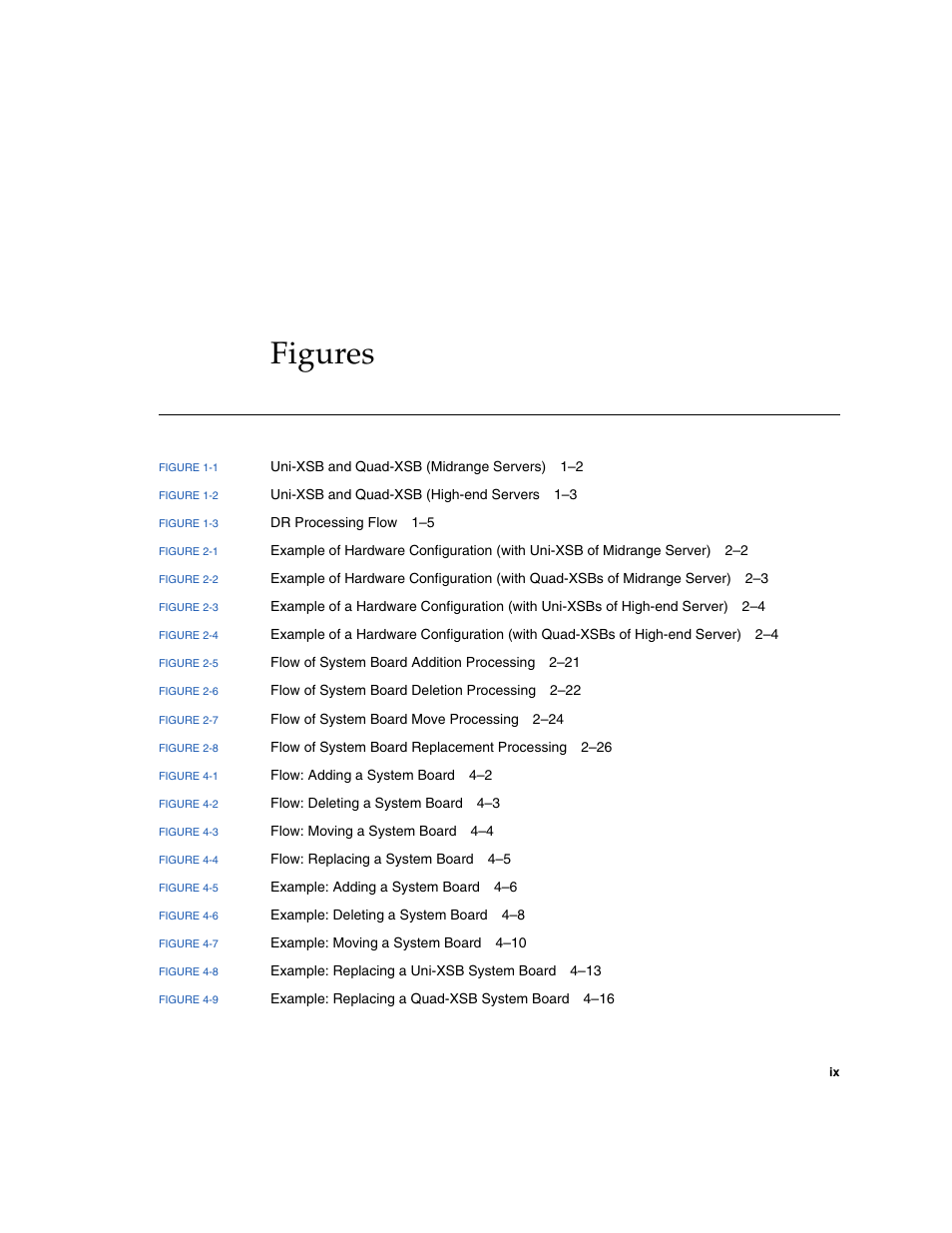 Figures | Fujitsu Siemens Computers SPARC Enterprise M8000 User Manual | Page 11 / 162