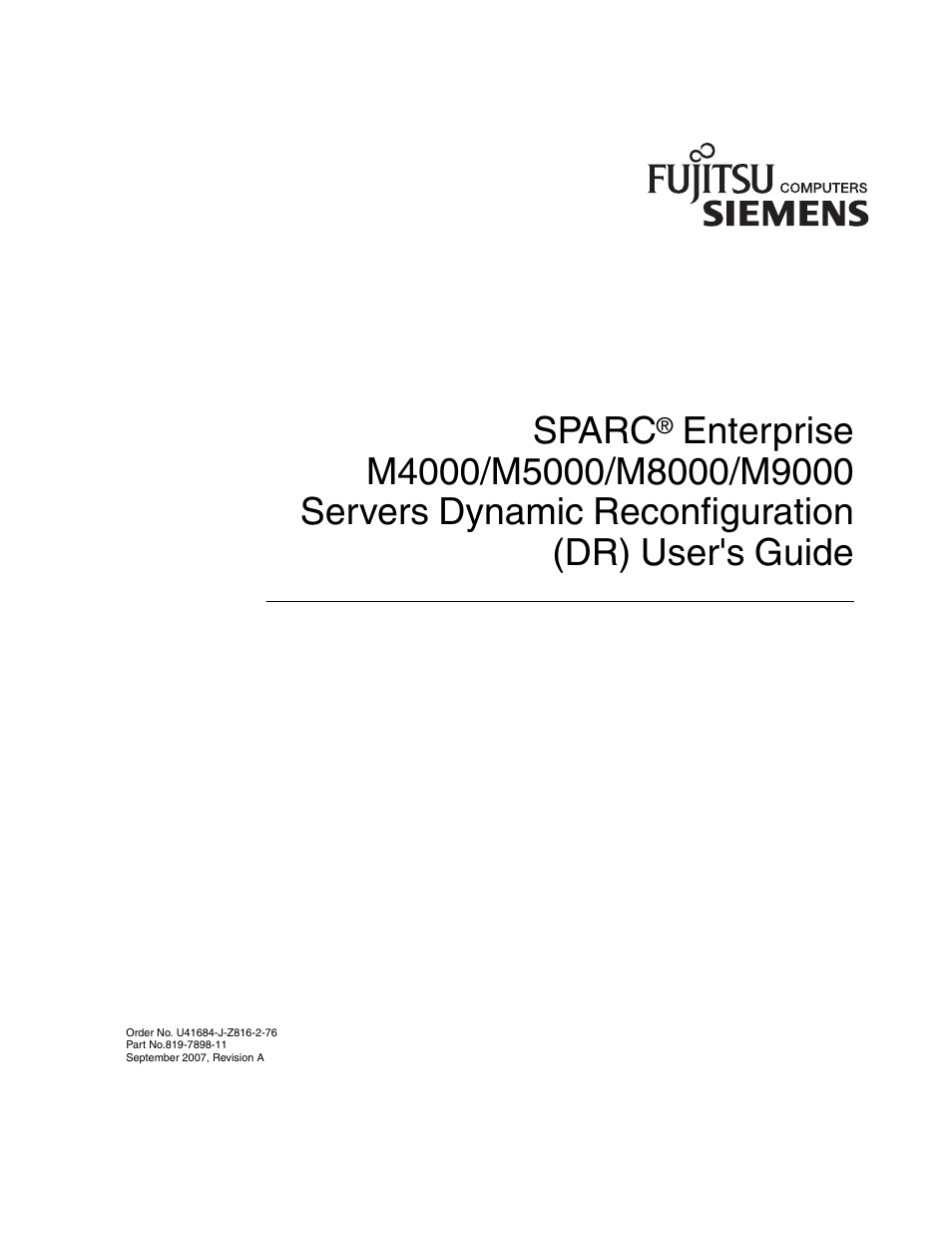 Sparc | Fujitsu Siemens Computers SPARC Enterprise M8000 User Manual | Page 3 / 162