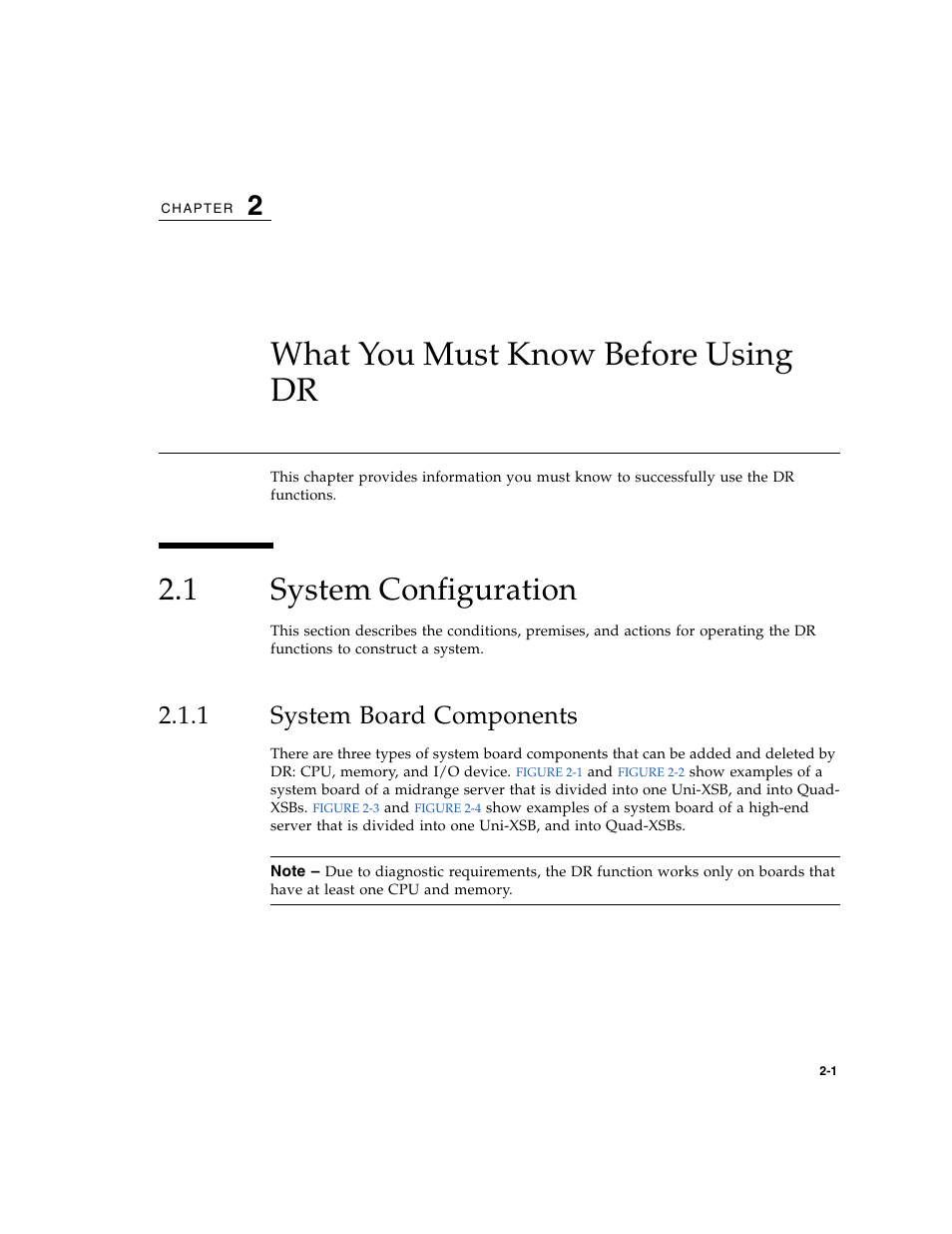 What you must know before using dr, 1 system configuration, 1 system board components | System configuration, System board components, Chapter 2 | Fujitsu Siemens Computers SPARC Enterprise M8000 User Manual | Page 33 / 162