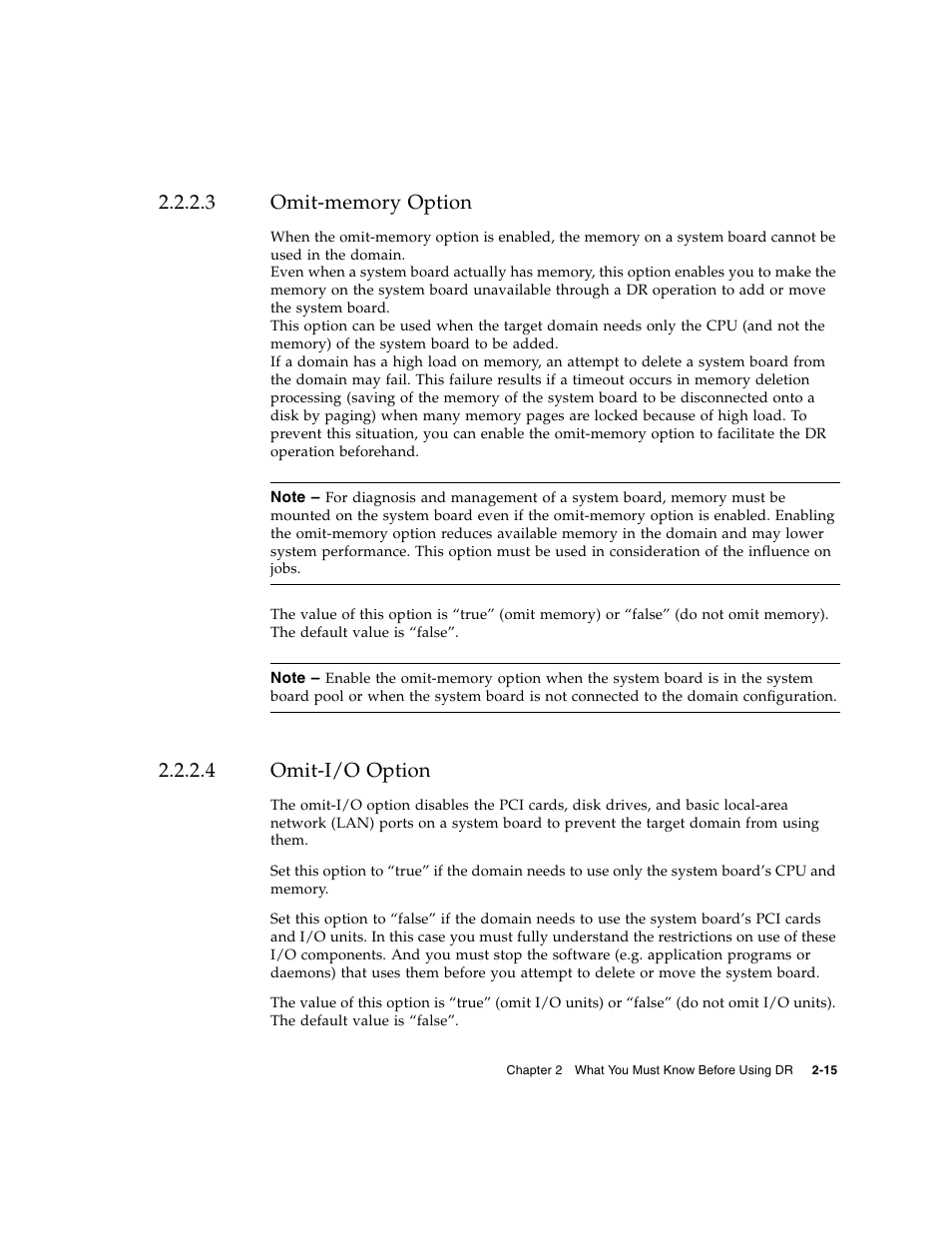 3 omit-memory option, 4 omit-i/o option, Omit-memory option | Omit-i/o option | Fujitsu Siemens Computers SPARC Enterprise M8000 User Manual | Page 47 / 162