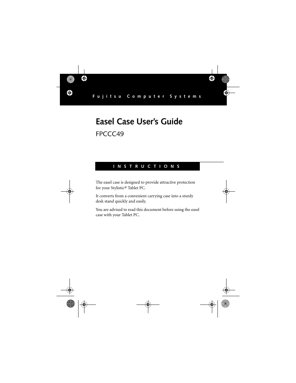 Fujitsu Siemens Computers Easel Case FPCC49 User Manual | 8 pages