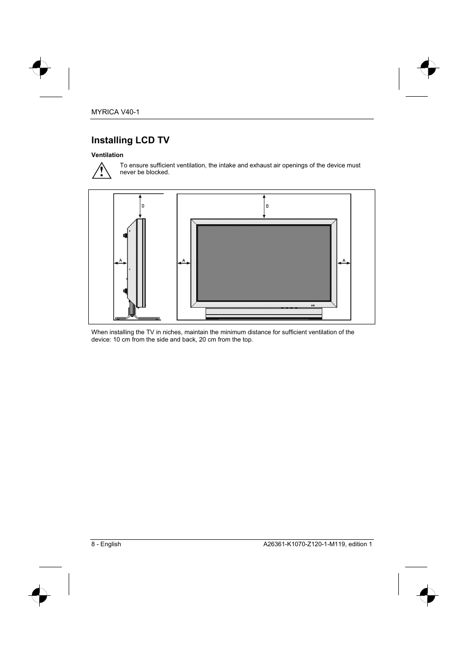 Installing lcd tv | Fujitsu Siemens Computers V40-1 User Manual | Page 10 / 44