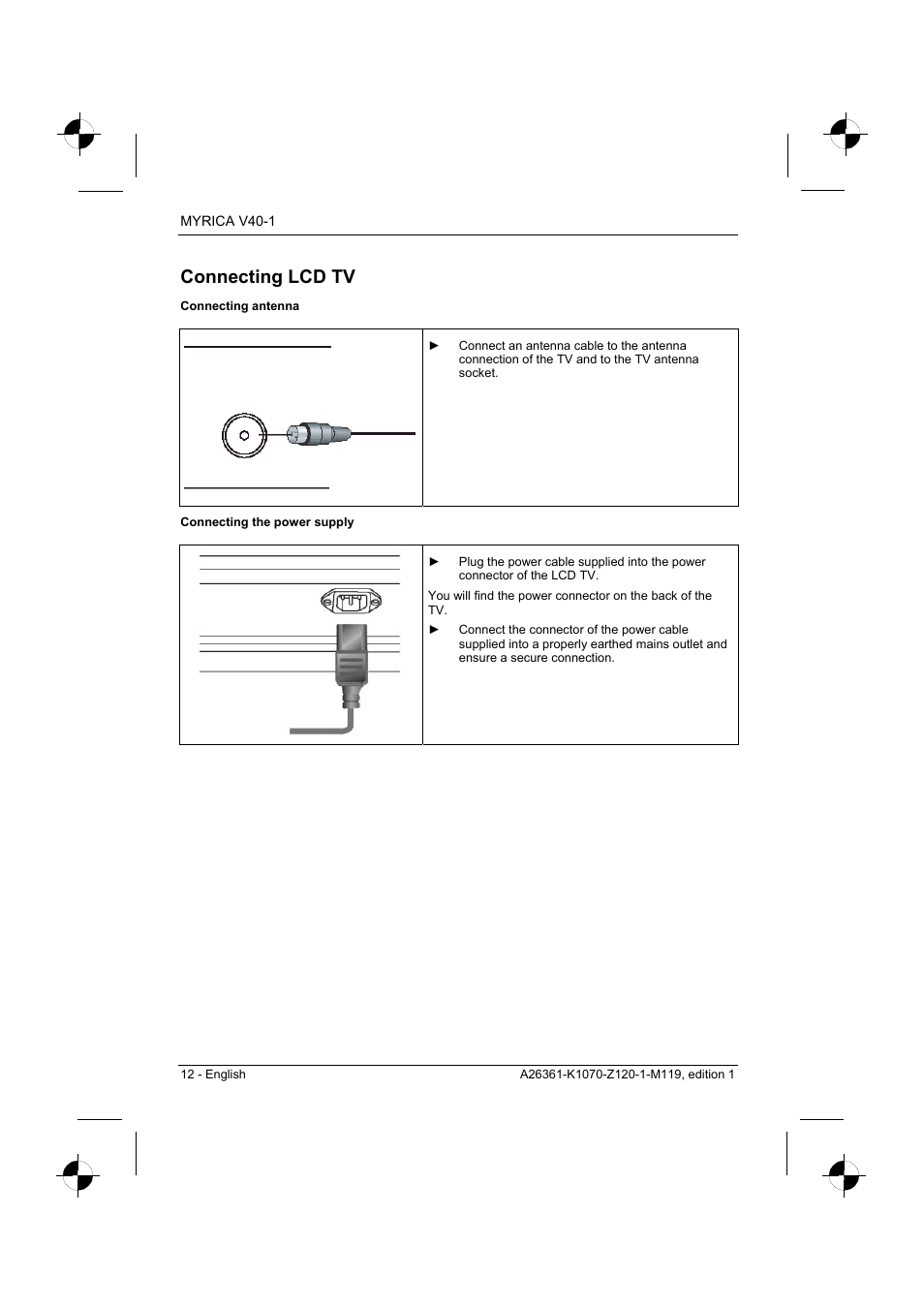 Connecting lcd tv | Fujitsu Siemens Computers V40-1 User Manual | Page 14 / 44