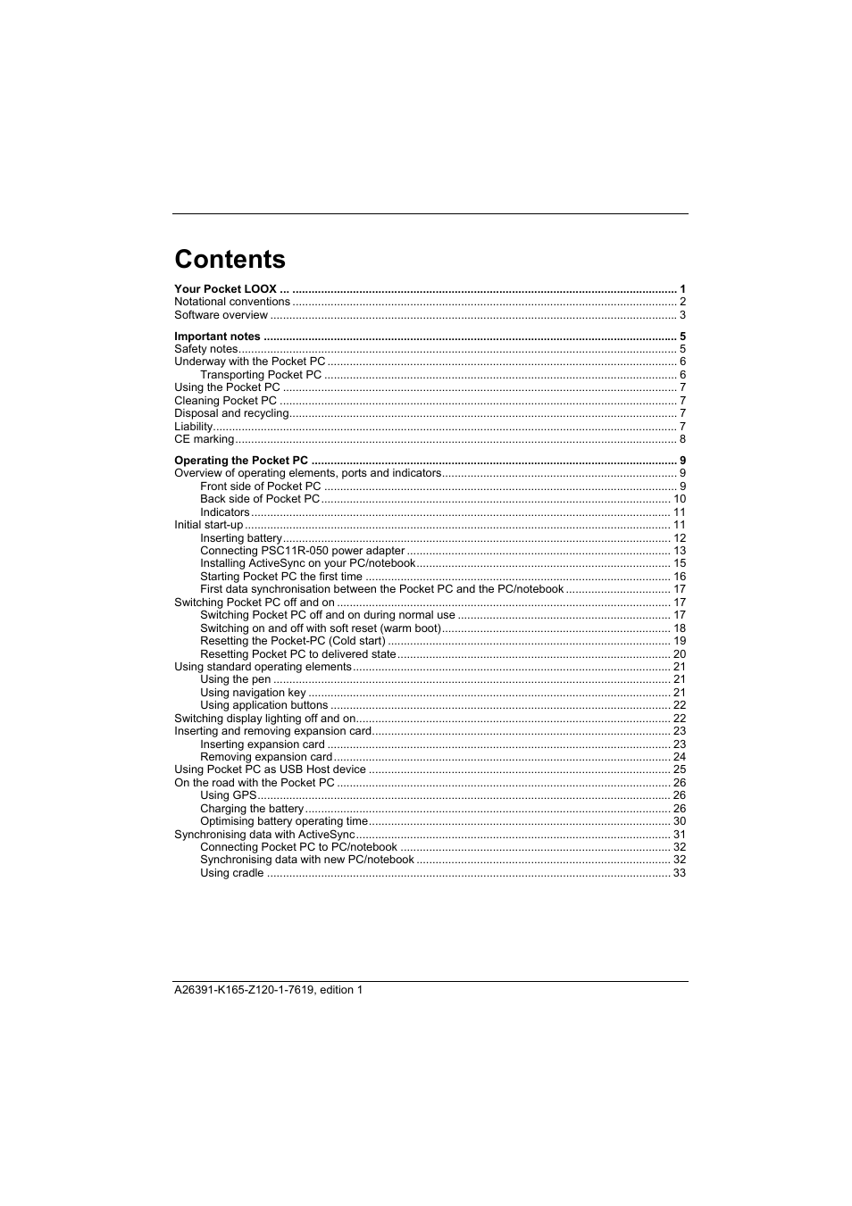 Fujitsu Siemens Computers LOOX N User Manual | Page 7 / 56