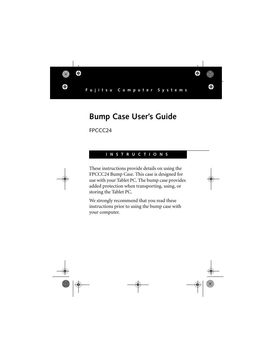 Fujitsu Siemens Computers Bump Case FPCCC24 User Manual | 8 pages