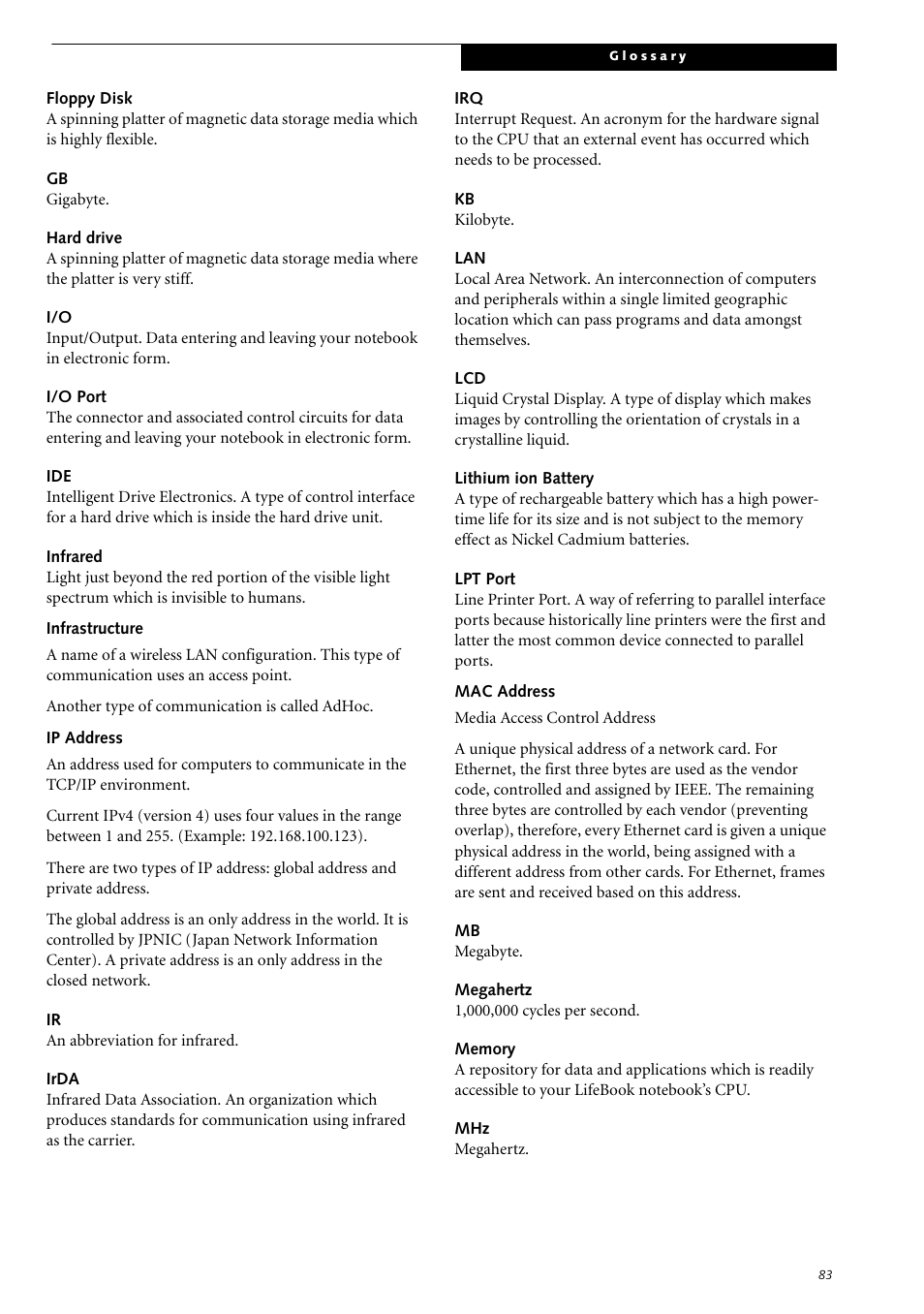Fujitsu Siemens Computers LifeBook S2210 User Manual | Page 94 / 132