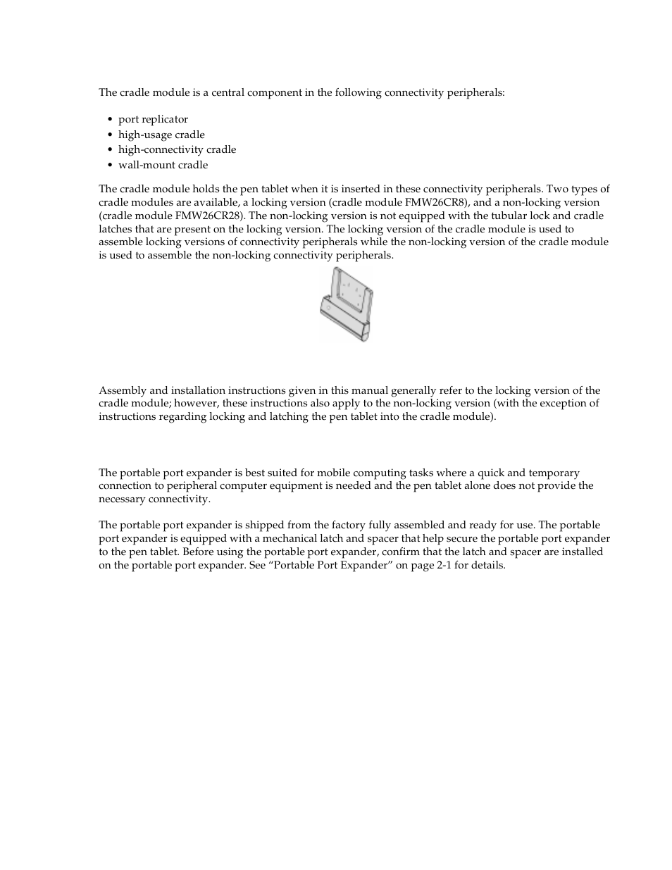 Cradle module, The portable port expander, Cradle module 1 | The portable port expander 1 | Fujitsu Siemens Computers Connectivity Peripherals Point 1600 User Manual | Page 13 / 52