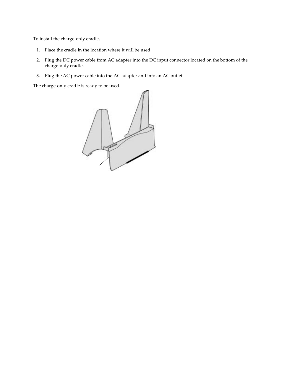 Installing the charge-only cradle, Installing the charge-only cradle 2 | Fujitsu Siemens Computers Connectivity Peripherals Point 1600 User Manual | Page 46 / 52